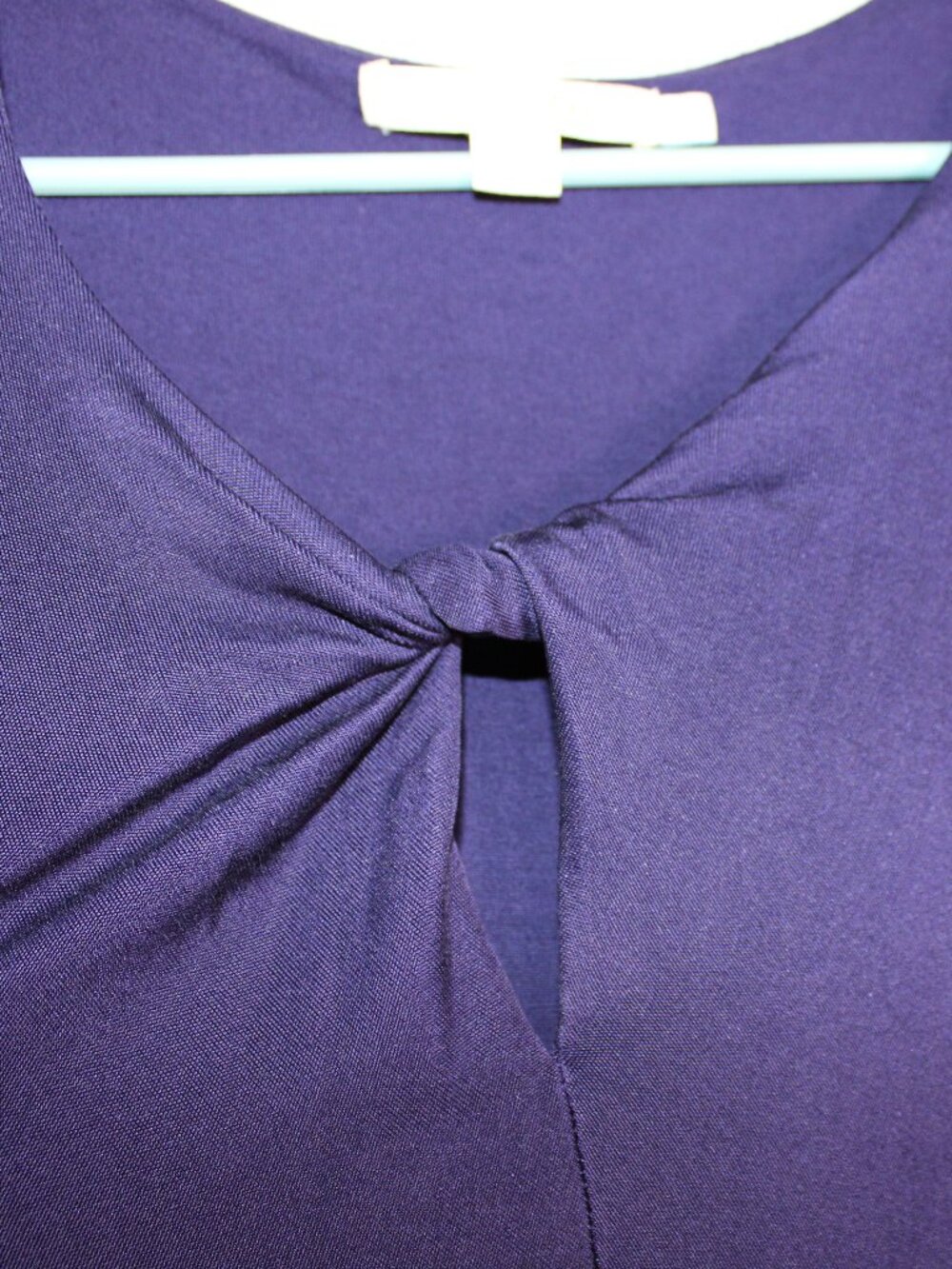 Boden Women's 8L Purple Midi-Length Twisted Front Keyhole Neckline Dress - Picture 6 of 13